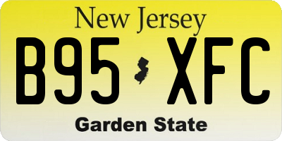NJ license plate B95XFC