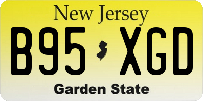 NJ license plate B95XGD