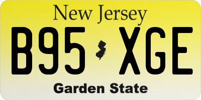 NJ license plate B95XGE
