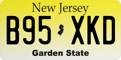 NJ license plate B95XKD