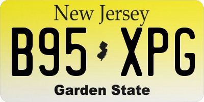 NJ license plate B95XPG