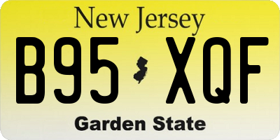NJ license plate B95XQF