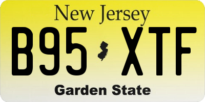 NJ license plate B95XTF