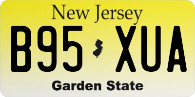 NJ license plate B95XUA