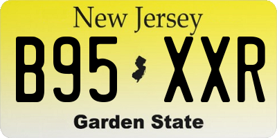 NJ license plate B95XXR