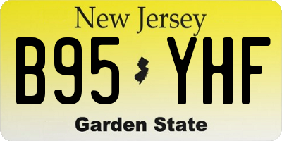 NJ license plate B95YHF