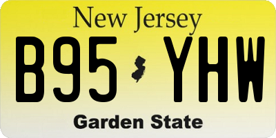 NJ license plate B95YHW