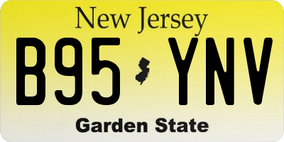 NJ license plate B95YNV