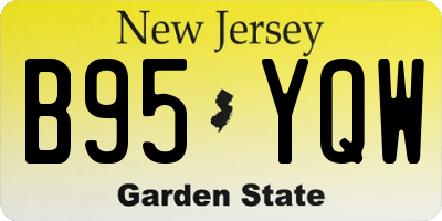NJ license plate B95YQW