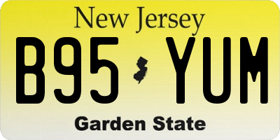 NJ license plate B95YUM