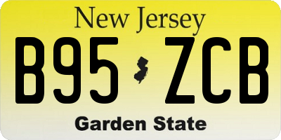 NJ license plate B95ZCB