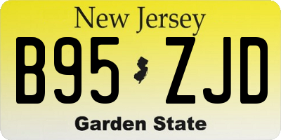 NJ license plate B95ZJD