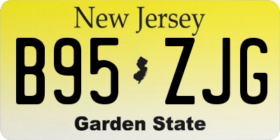 NJ license plate B95ZJG