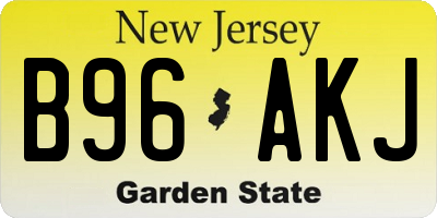 NJ license plate B96AKJ
