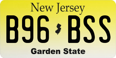NJ license plate B96BSS