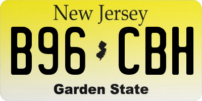 NJ license plate B96CBH
