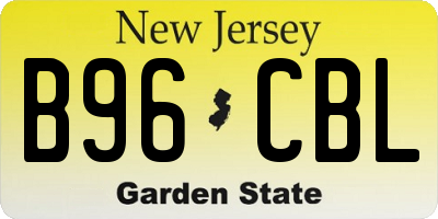 NJ license plate B96CBL