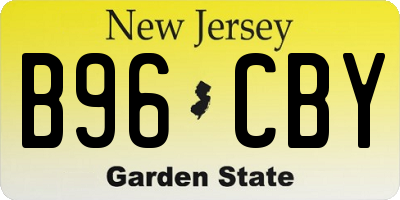 NJ license plate B96CBY