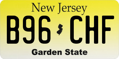 NJ license plate B96CHF