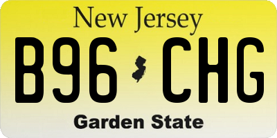 NJ license plate B96CHG