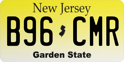 NJ license plate B96CMR