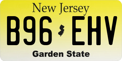 NJ license plate B96EHV
