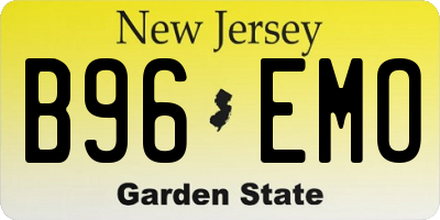 NJ license plate B96EMO