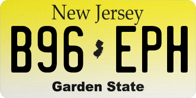 NJ license plate B96EPH