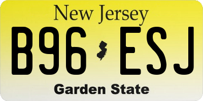 NJ license plate B96ESJ