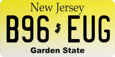 NJ license plate B96EUG
