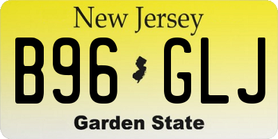 NJ license plate B96GLJ