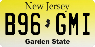 NJ license plate B96GMI