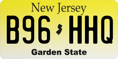 NJ license plate B96HHQ