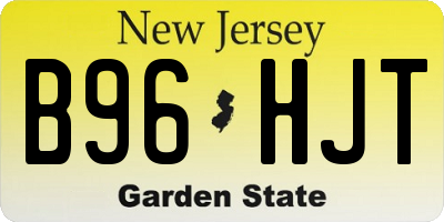 NJ license plate B96HJT