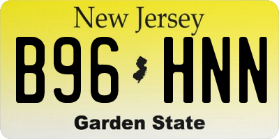 NJ license plate B96HNN