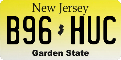 NJ license plate B96HUC