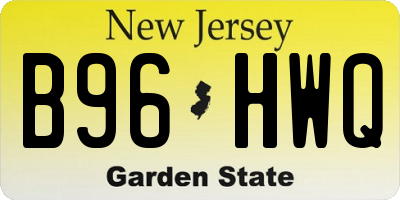 NJ license plate B96HWQ
