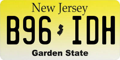 NJ license plate B96IDH
