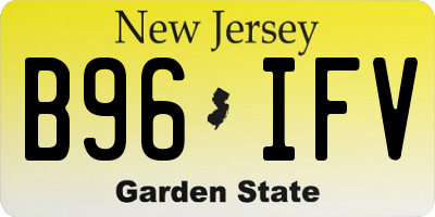 NJ license plate B96IFV