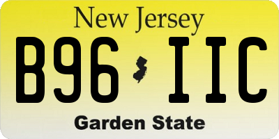 NJ license plate B96IIC