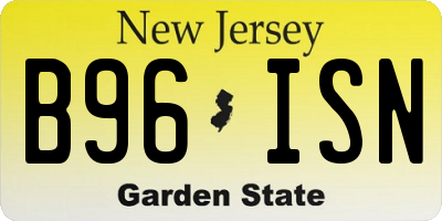 NJ license plate B96ISN