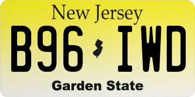 NJ license plate B96IWD