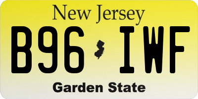 NJ license plate B96IWF