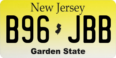 NJ license plate B96JBB