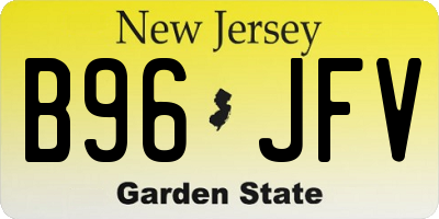 NJ license plate B96JFV