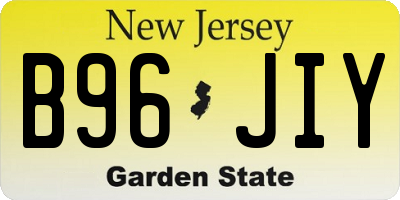 NJ license plate B96JIY