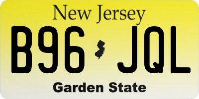 NJ license plate B96JQL