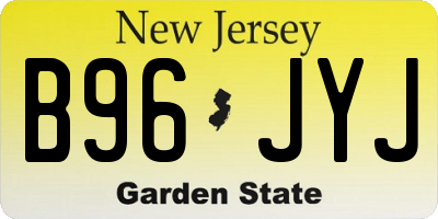 NJ license plate B96JYJ