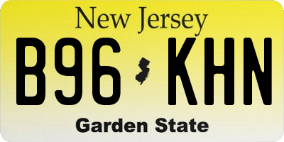 NJ license plate B96KHN