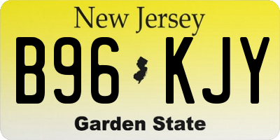 NJ license plate B96KJY